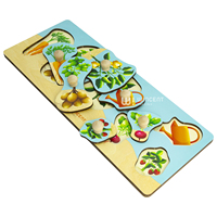 Puzzle Montessori en bois à poignées légères Légumes du jardin pour l'apprentissage des enfants en maternelle et cadeau pour tout-petits
