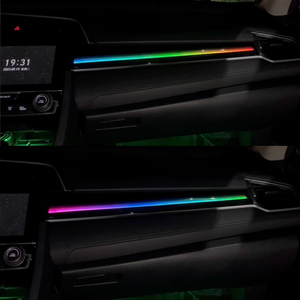 Bande LED RGBIC Premium pour éclairage d'ambiance intérieur de voiture, compatible Honda Civic 2016-2021 - Product Image 2