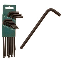Set Kunci Allen Hex Ball End 13-Piece No.76003, Baja Karbon Tinggi Metrik Industri, Lapisan Oksida Hitam, 1.5-10mm, Garansi 3 Tahun