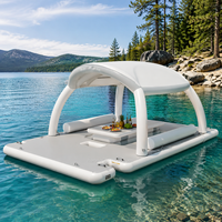 Bateau gonflable de luxe en PVC avec auvent pare-soleil pour piscine, lac, océan, fête, loisirs