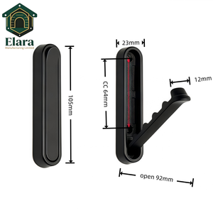 Folding Wall Mount Coat Hook Self-Adhesive Aluminum Alloy Hidden Coat Towel Wall Hooks Space-Saving - Product Image 3