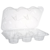 Boîtes à cupcakes empilables en plastique transparent en gros, supports à cupcakes en plastique PET de qualité alimentaire avec couvercles