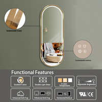 Miroir de maquillage anti-buée pour salon de beauté, miroirs avec lumières LED, certificat SAA, miroir intelligent pour salle de bain avec éclairage LED