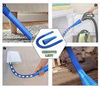 Fournitures de jardin Sealegend Kit de nettoyage de conduit de sécheuse 2 pièces et brosse à peluches pour sécheuse, accessoire pour tuyau d'aspirateur, brosse pour enlever les peluches, puissance