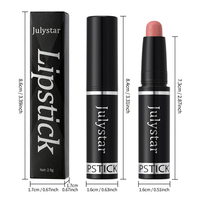Rouge à lèvres Julystar, 10 couleurs différentes, facile à porter, imperméable, longue tenue, texture velours mate, saveur fruitée, 2,9 g