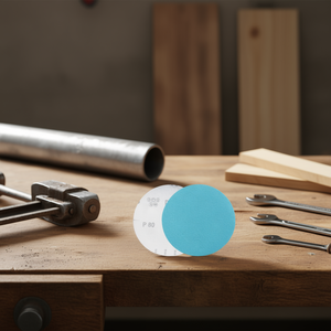 Discos de Lijado con Adhesivo Fervi VDA115/120, Grano P80, 150 mm, para Pulir Madera y Metal - Product Image 3