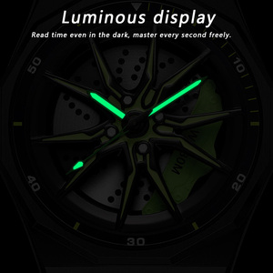 Reloj de Cuarzo Sanda 1169 con Esfera Giratoria de Moda, Reloj de Pulsera Deportivo Casual Luminoso y Versátil a Prueba de Agua - Product Image 5