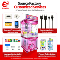 Máquina recreativa de grúa de garras para 4 jugadores, gran oferta, operada con monedas, modo dual, dispensador de premios, para centros comerciales, FEC, OEM