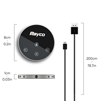 Microphone de limite à condensateur omnidirectionnel USB Prise de voix à 360 degrés filaire pour l'enregistrement en streaming Utilisation sur ordinateur en métal