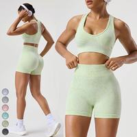 Dameskleding Print Damespakken Zachte Yogavest Heupliftende Fitness Shorts Athleisure Sportkleding Gymkleding Naadloze Yogasets