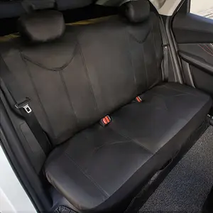 चमड़े कार सीट कवर 13pcs कस्टम काले टेस्ला के लिए यूनिवर्सल निविड़ अंधकार कार सीट कवर सेट
