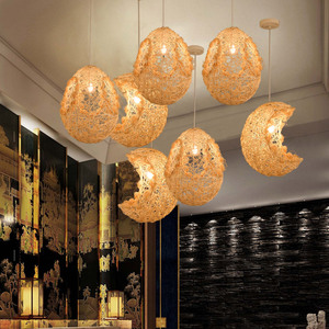 Rattan chandelier, hand-woven birds nest <strong>lamp</strong>, Japanese tea room, study, Zen restaurant, homestay, hot pot, wedding l - Product Image 4