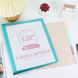 1.37 "185 Tấm Công suất chất kết dính chúng tôi thư Kích thước giấy tập tin thư mục máy tính xách tay ánh sáng màu thêm bền 3 vòng chất kết dính vòng - Product Image 3