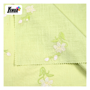 Tissus pour femmes en crêpe de coton, motifs brodés, fleurs multicolores, broderie au cordon - Product Image 6