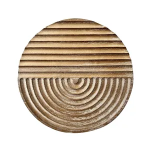 Farmhouse Country-Style Artistic Round Design Wall Decor Wood Decorations For Home