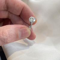 Vente en gros de bijoux Testeur de diamants Bague de mariage en moissanite Bague en argent 925 Moissonite comme bague de mariage