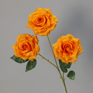 Marigold Guirlande Jour des Morts Décorations Orange En Vrac Soie Artificielle Marigold Fleurs Têtes pour Diwali Indian Festival - Product Image 3