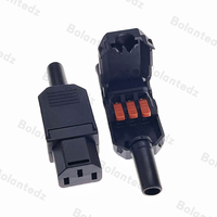 Connecteurs de prise électrique femelles IEC 320 C13 C14 en cuivre/laiton industriels 10A 250V CN PDU UPS pour entrée de câble - Vente chaude
