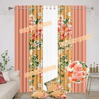 Vente flash : 7/10 pièces de rideaux imprimés colorés pour le salon, prêts à être expédiés, rideaux occultants pour fenêtre de maison, rideaux de luxe