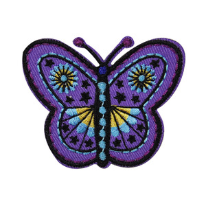 Patch en tissu polyester brodé à thème papillon de dessin animé mignon pour vêtements, sacs, chapeaux et jeans - Patch décoratif DIY - Product Image 4