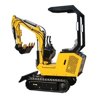 Mini-pelle amphibie multifonctionnelle E.P à prix abordable avec grappin à bois rotatif à 360 degrés et attache rapide, pompe hydraulique