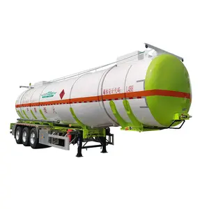 Yeni yakıt tankeri yarı römorklar 3 Axel 45 metreküp ham palm yağ tankı römorku çelik yakıt tankeri römorkları sıvı kamyon yarı