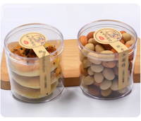 Boîte à dessert ronde transparente en plastique pour tiramisu, emballage pour gâteau, boîte d'emballage pour pâtisserie avec couvercle, vente en gros