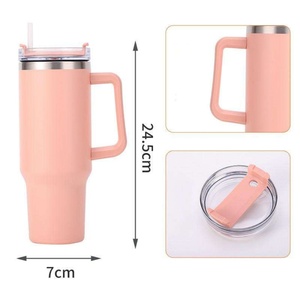 Wholesale Bulk 40oz Stainless Steel Tumbler <b>Bottle</b> American Style Adventure Travel Camping Cup 40oz Tumbler Handle With <b>Straw</b> - Product Image 2