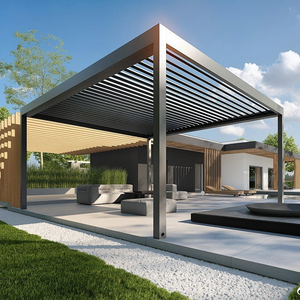 Qingying Haute Qualité 3x4 3x6 <span class=keywords><strong>4x3</strong></span> 5x3 5x4 6x4 6x6 Persienne Motorisée Gazebo Toit Électrique Bioclimatique Pergola Extérieure En Aluminium - Product Image 3