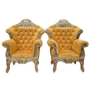 Conjunto de Sillas para Novios, Sofá para Escenario de Boda India, Estilo Italiano, Hecho a Mano, Producto al por Mayor - Product Image 3