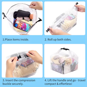 กระเป๋าแห้งแบบกันน้ำ PVC ตาข่ายแข็งแรง ปิดผนึกได้ พกพาสะดวก สำหรับเดินทาง ชายหาด ว่ายน้ำ ดีไซน์ใหม่ แฟชั่น ยูนิเซ็กส์ - Product Image 2