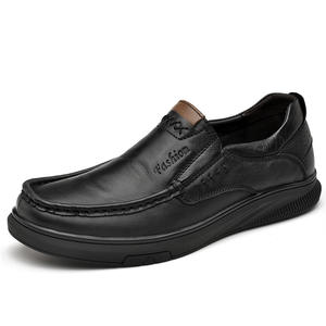 Sepatu Loafer Kulit Sapi Ukuran Besar Model Tali Empat Musim Baru untuk Pria, Warna Hitam, Kasual, Bernapas, Cocok untuk Kantor & Karir, dan Aktivitas Luar Ruangan - Product Image 5