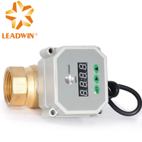 Vanne à bille motorisée électrique intelligente de contrôle d'eau, mini minuterie de type 12 volts 2 voies en laiton Cr201 DN15, OEM CE