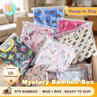 Kerui Whatnot Livraison Rapide Prêt à Expédier Boîte Mystère Pyjamas en Bambou Styles Aléatoires Combinaisons et Bodys Zippés pour Bébé en Bambou