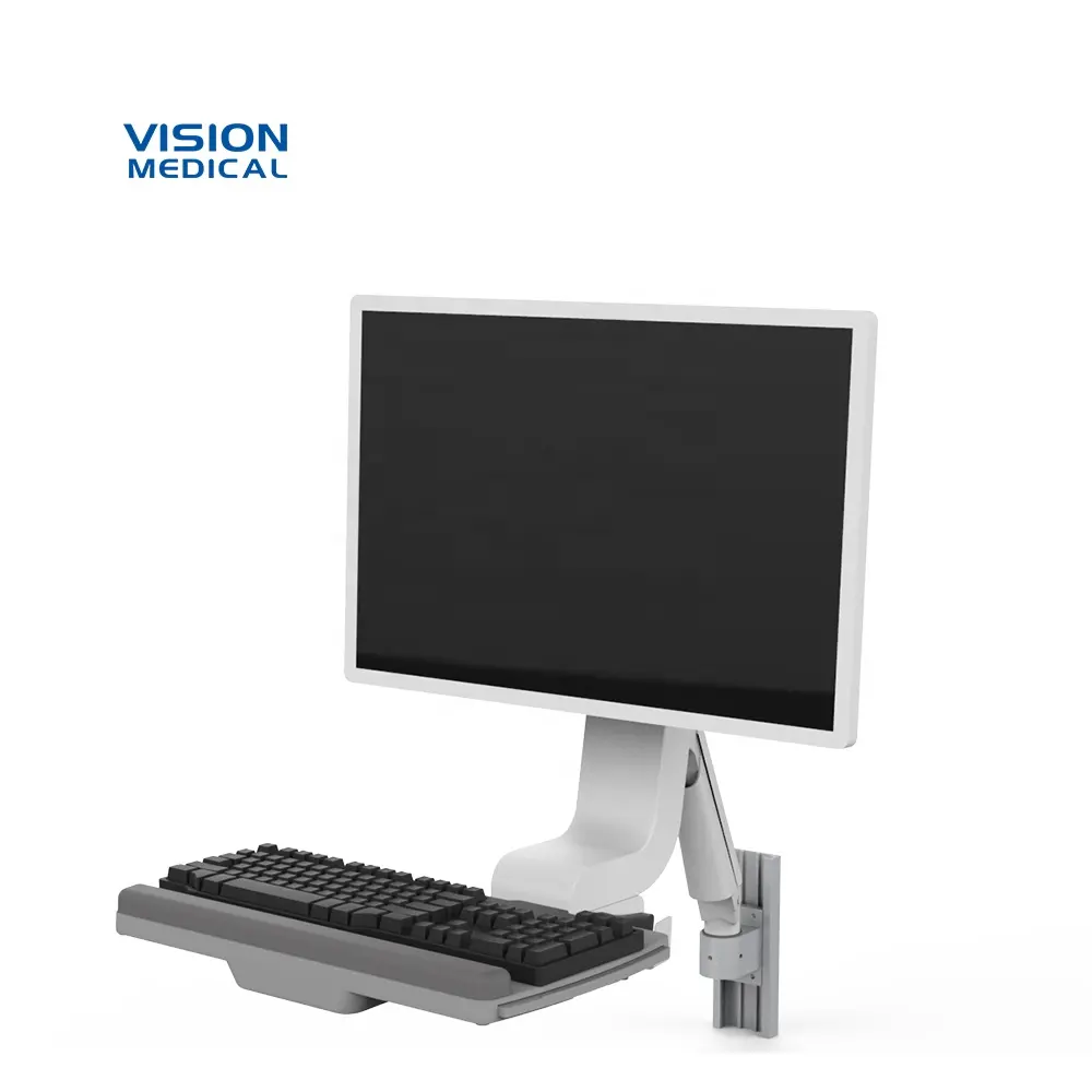 Soporte ajustable para monitor de pared de ordenador, montaje de monitor médico para pacientes