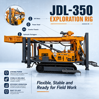 Foreuse rotative Feiyang JDL-350 sur chenilles, moteur diesel, mobile pour usage agricole, faible coût d'entretien, boîte de vitesses, pour forage profond dans la roche