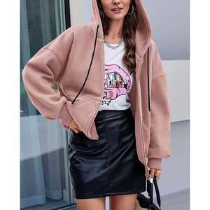 Chaquetas de Invierno con Capucha Extra Grandes para Mujer, Otoño 2025, Personalizadas, Manga Larga, Bolsillos con Cremallera, Ajuste Holgado, Talla XS - Product Image 1