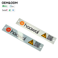 Placa de Identificación Personalizada de Acero Inoxidable 304, Etiqueta de Nombre de Metal Cepillado para Equipos Industriales y Gabinetes Eléctricos