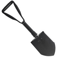 Pelle pliante en acier au manganèse traité thermiquement à 20 lames, 23 pouces (300 mm), avec poignée confortable en caoutchouc TPR et revêtement antirouille – Garantie 1 mois