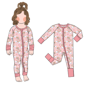 ชุดรอมเปอร์มีซิปสำหรับเด็กหญิงและเท้ามีซิป2ทางสำหรับฤดูใบไม้ผลิและใบไม้ร่วง - Product Image 5