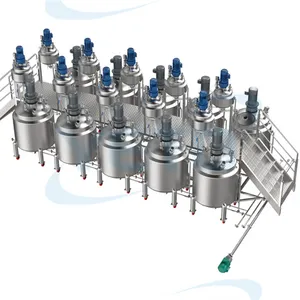 30L 300L stainless steel jacket heated sealed mixer tank chemical liquid blender equipment