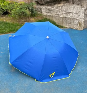 Sombrilla de Playa para Exteriores, Rayas, Jardín, Patio, Grande, con Logotipo Imprimible, Sombrilla Publicitaria con Azul y Blanco - Product Image 1