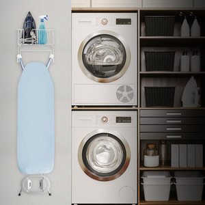 Tiết kiệm không gian Wall Mount Organizer kim loại giặt lưu trữ sắt Caddy giá kệ treo móc sắt và ủi bord chủ <span class=keywords><strong>Hanger</strong></span> - Product Image 2