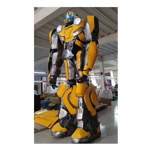 Robot Costume Suit Wearable Adult Size Led Robot Stilt Walker Costume Animatroic Helmet Change Face Suits For Human Cosplay