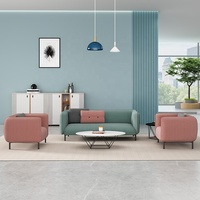 Sofá Moderno para Sala de Espera, Muebles de Tela con Respaldo Alto para Recepción de Oficina, Sala de Visitas, Área de Reuniones, Sofá Comercial para Oficina