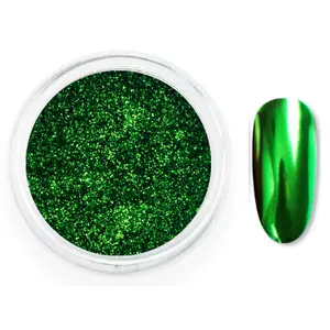 Private Label Multi colors Metallic Nail Mirror Powder Pearls Pigment Glitter Gold Silver Black Green Chrome Nail Powder