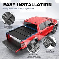 Couverture de Tonneau rigide à trois volets Ford Ranger de haute qualité pour F150 Maverick 4x4 lit de ramassage de camion en aluminium fonction de verrouillage étanche