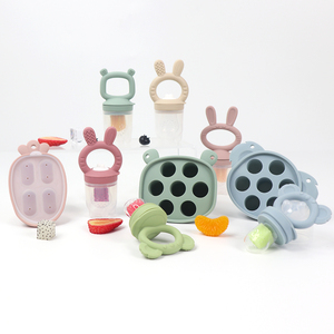 Ensemble de sucettes et d'alimentateurs pour bébé en silicone sans BPA, avec plateau de congélation pour fruits - Product Image 1