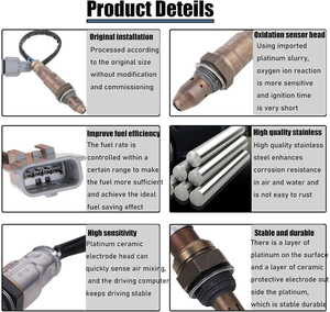 Nuevos accesorios de Sensor de oxígeno 22693-4CL0A 226A0-4JM0B para Renault Koleos/Nissan x-trail Terra 2.5L/Navarre 2.5L 1 año de Metal - Product Image 2