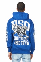 Vente en gros Nouvel arrivage personnalisé Pull à capuche bleu royal en coton épais Pull à capuche graphique pour hommes Street Heavyweight Wear